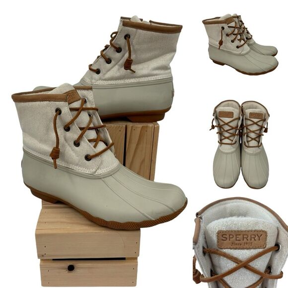 Sperry's Saltwater Sparkle Textile Waterproof Duck Boots - Picture 11 of 11